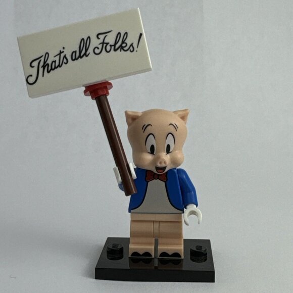 Lego Other - Lego Porky Pig Minifigure w Base 71030 collt-12 Looney Tunes
